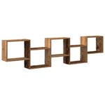 Casa si Gradina - Mobilier - Biblioteci si rafturi - Rafturi - Raft cubic perete cu 5 compartimente lemn vechi lemn prelucrat - Infinity.ro