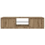 Casa si Gradina - Mobilier - Comode si corpuri - Comode - Dulap TV cu LED stejar artizanal 140x40x35,5 cm lemn prelucrat - Infinity.ro