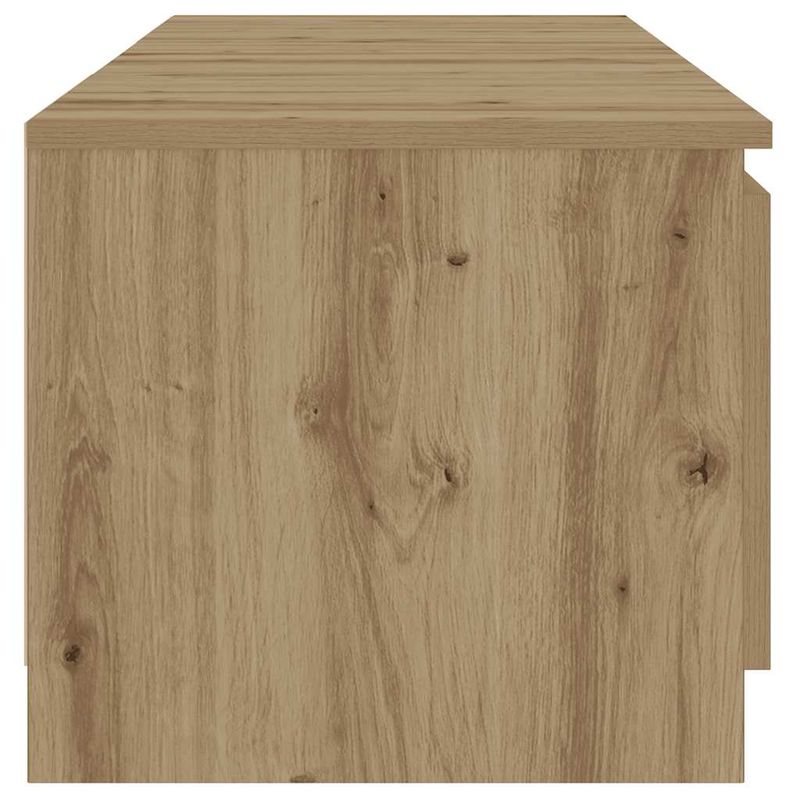 Casa si Gradina - Mobilier - Comode si corpuri - Comode - Dulap TV cu LED stejar artizanal 140x40x35,5 cm lemn prelucrat - Infinity.ro