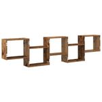 Casa si Gradina - Mobilier - Biblioteci si rafturi - Rafturi - Raft cubic perete cu 5 compartimente lemn vechi lemn prelucrat - Infinity.ro