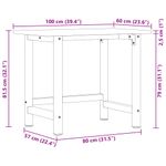 Casa si Gradina - Constructii - Scule de mana si unelte - Mese si bancuri de lucru - Banc lucru maro deschis 100x60x81,5 cm lemn masiv stejar - Infinity.ro