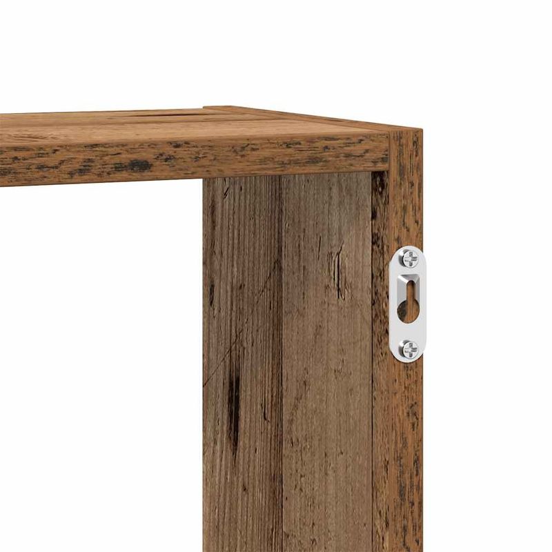 Casa si Gradina - Mobilier - Biblioteci si rafturi - Rafturi - Raft cubic perete cu 5 compartimente lemn vechi lemn prelucrat - Infinity.ro