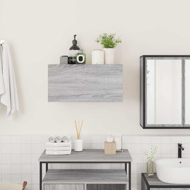 Casa si Gradina - Mobilier - Mobilier baie - Corpuri baie - Dulap perete baie, gri sonoma, 60x25x30 cm, lemn prelucrat - Infinity.ro