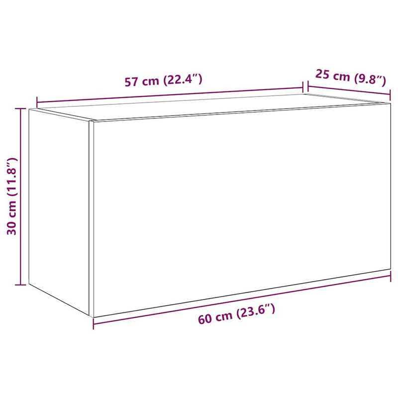 Casa si Gradina - Mobilier - Mobilier baie - Corpuri baie - Dulap perete baie, gri sonoma, 60x25x30 cm, lemn prelucrat - Infinity.ro