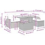 Casa si Gradina - Gradina si terasa - Mobilier exterior - Seturi mobila gradina - Set mobilier de gradina cu perne, 6 piese, negru, poliratan - Infinity.ro