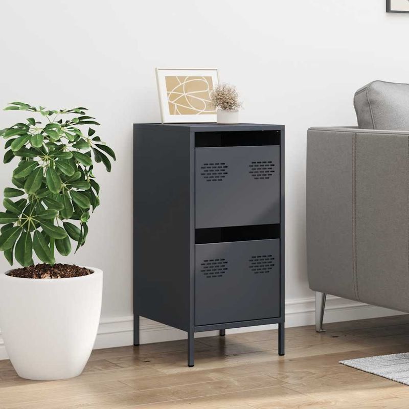 Casa si Gradina - Mobilier - Comode si corpuri - Comode - Dulap, antracit, 35x39x73,5 cm, otel laminat la rece - Infinity.ro
