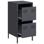 Casa si Gradina - Mobilier - Comode si corpuri - Comode - Dulap, antracit, 35x39x73,5 cm, otel laminat la rece - Infinity.ro