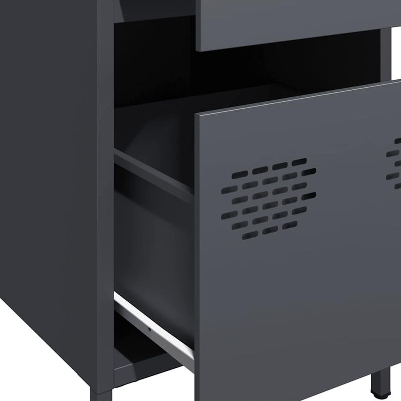 Casa si Gradina - Mobilier - Comode si corpuri - Comode - Dulap, antracit, 35x39x73,5 cm, otel laminat la rece - Infinity.ro