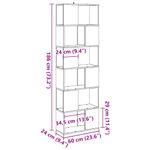 Casa si Gradina - Mobilier - Biblioteci si rafturi - Biblioteci - Biblioteca/Separator de camera, Stejar artizanal, 60x24x186 cm - Infinity.ro