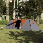Sport si Outdoor - Camping - Corturi camping - Cort de familie cupola 8 persoane, gri/portocaliu, impermeabil - Infinity.ro