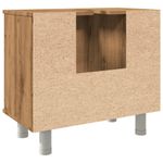 Casa si Gradina - Mobilier - Mobilier baie - Comode baie - Dulap pentru baie stejar artizanal, 60x32x53,5cm lemn prelucrat - Infinity.ro