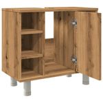 Casa si Gradina - Mobilier - Mobilier baie - Comode baie - Dulap pentru baie stejar artizanal, 60x32x53,5cm lemn prelucrat - Infinity.ro