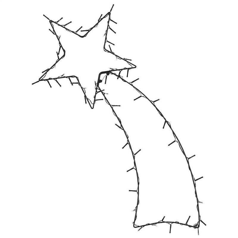 Casa si Gradina - Decoratiuni - Decoratiuni de sezon - Lumini Craciun Silueta stea cazatoare 80 LED-uri alb cald - Infinity.ro