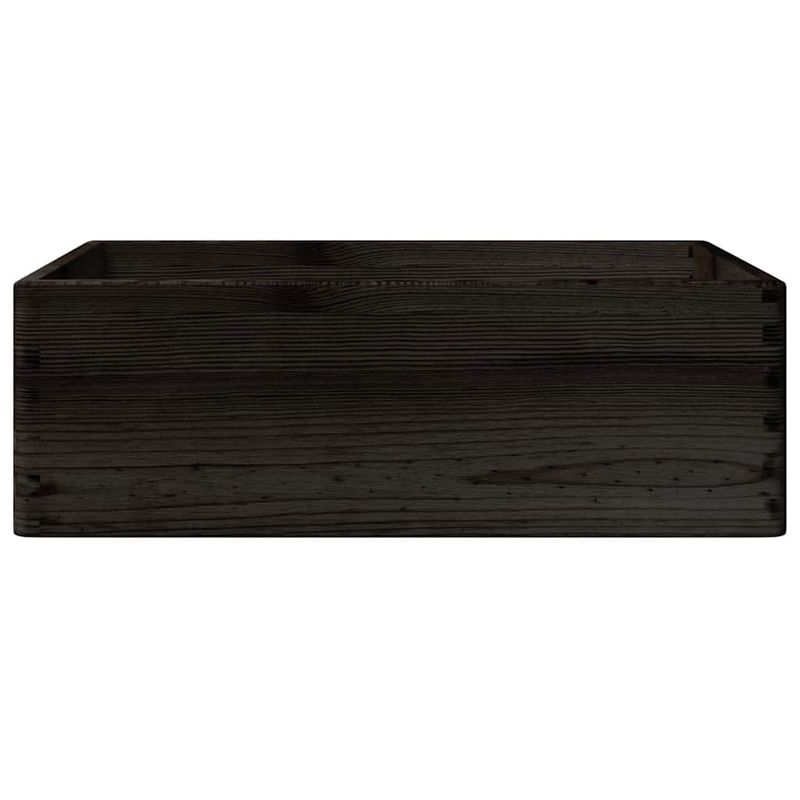 Casa si Gradina - Mobilier - Organizare si depozitare - Cutii depozitare - Cutie din lemn cu manere negru 40x30x13 cm lemn masiv de pin - Infinity.ro