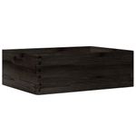Casa si Gradina - Mobilier - Organizare si depozitare - Cutii depozitare - Cutie din lemn cu manere negru 40x30x13 cm lemn masiv de pin - Infinity.ro