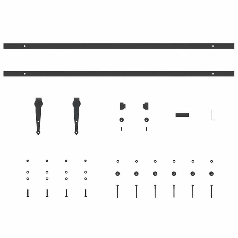 Casa si Gradina - Constructii - Usi interior, exterior si garaj - Accesorii usi - Set usi glisante pentru dulap 213 cm otel carbon - Infinity.ro