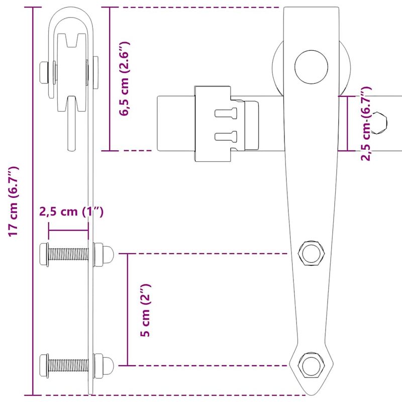 Casa si Gradina - Constructii - Usi interior, exterior si garaj - Accesorii usi - Set usi glisante pentru dulap 213 cm otel carbon - Infinity.ro
