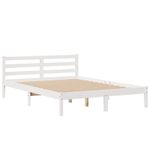 Casa si Gradina - Mobilier - Paturi si accesorii - Paturi - Pat cu biblioteca fara saltea, alb, 140x200 cm, lemn masiv pin - Infinity.ro