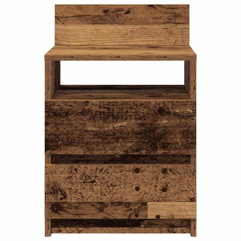 Casa si Gradina - Mobilier - Comode si corpuri - Noptiere - Noptiere 2 buc cu 2 sertare Lemn vechi 40x33x60 cm - Infinity.ro
