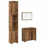 Casa si Gradina - Mobilier - Seturi de mobilier - Seturi baie - Set mobilier de baie, 3 piese, lemn vechi, lemn prelucrat - Infinity.ro