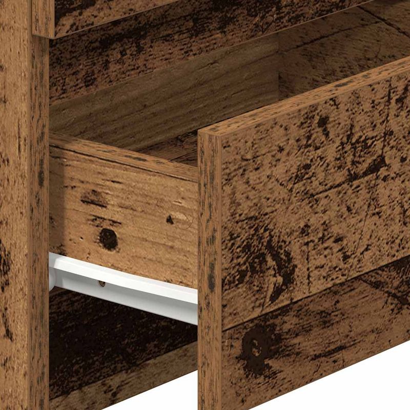 Casa si Gradina - Mobilier - Comode si corpuri - Noptiere - Noptiere 2 buc cu 2 sertare Lemn vechi 40x33x60 cm - Infinity.ro