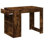 Casa si Gradina - Mobilier - Mese si birouri - Birouri - Birou cu sertar raft Stejar afumat 102x62x77,5cm lemn prelucrat - Infinity.ro