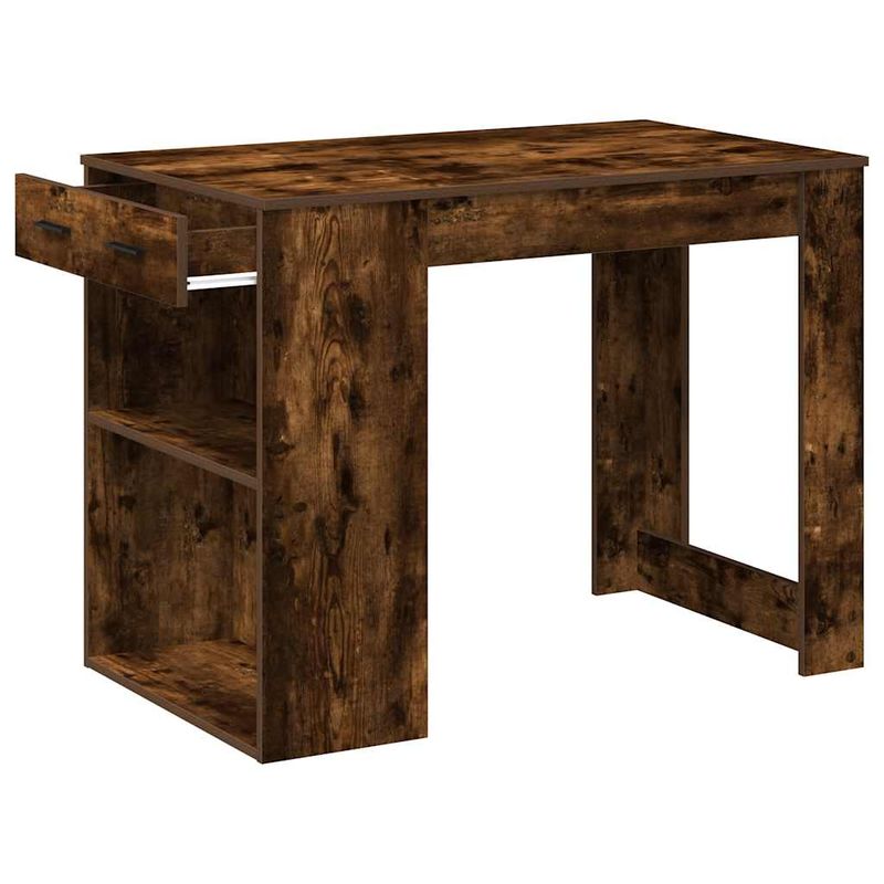 Casa si Gradina - Mobilier - Mese si birouri - Birouri - Birou cu sertar raft Stejar afumat 102x62x77,5cm lemn prelucrat - Infinity.ro
