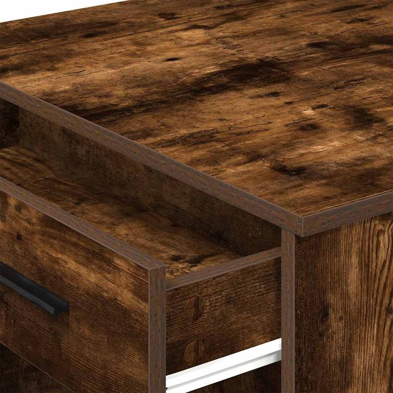 Casa si Gradina - Mobilier - Mese si birouri - Birouri - Birou cu sertar raft Stejar afumat 102x62x77,5cm lemn prelucrat - Infinity.ro