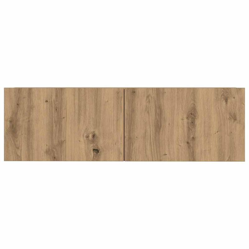 Casa si Gradina - Mobilier - Seturi de mobilier - Seturi living - Set dulap TV 3 piese montat pe perete Stejar artizanal - Infinity.ro