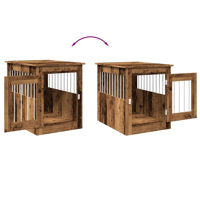 Petshop - Accesorii petshop - Culcusuri si custi - Custi interior si exterior - Mobilier lada pentru caini Lemn vechi 55x75x65cm Lemn prelucrat - Infinity.ro