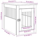 Petshop - Accesorii petshop - Culcusuri si custi - Custi interior si exterior - Mobilier lada pentru caini Lemn vechi 55x75x65cm Lemn prelucrat - Infinity.ro