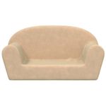 Casa si Gradina - Mobilier - Mobilier copii - Mobilier camera copiilor - Canapea pentru copii cu 2 locuri, crema moale de plus - Infinity.ro