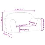 Casa si Gradina - Mobilier - Mobilier copii - Mobilier camera copiilor - Canapea pentru copii cu 2 locuri, crema moale de plus - Infinity.ro