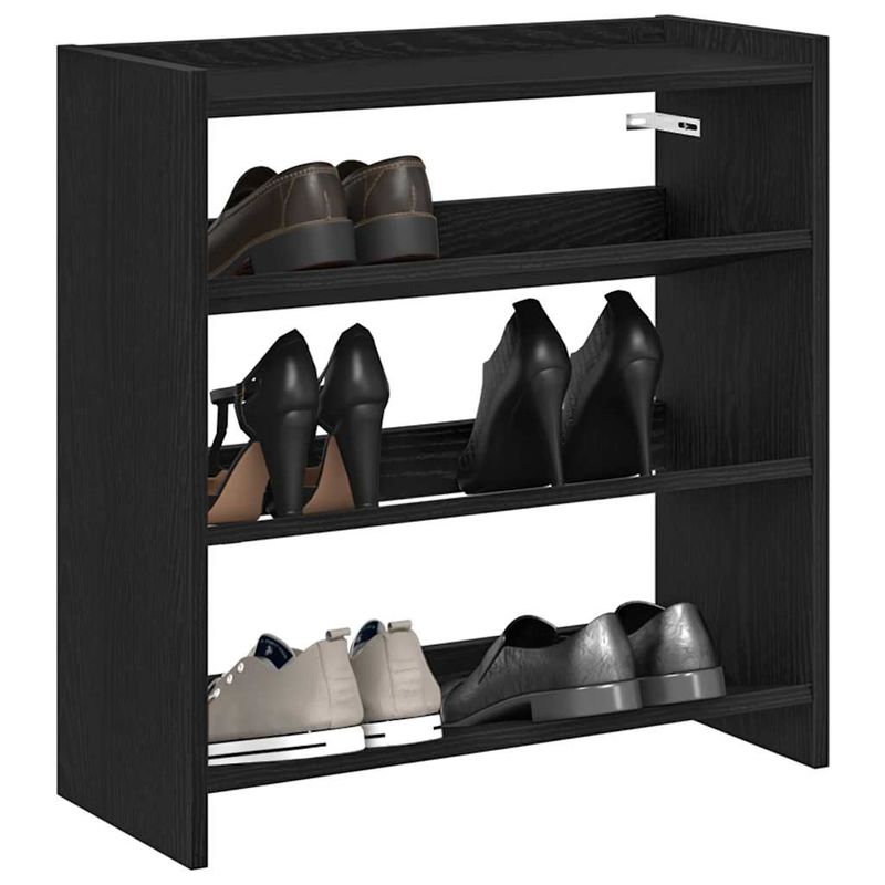 Casa si Gradina - Mobilier - Organizare si depozitare - Organizator incaltaminte - Pantofar, negru, 60x25x62 cm, lemn prelucrat - Infinity.ro