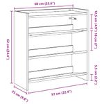Casa si Gradina - Mobilier - Organizare si depozitare - Organizator incaltaminte - Pantofar, negru, 60x25x62 cm, lemn prelucrat - Infinity.ro