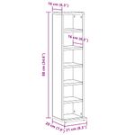 Casa si Gradina - Mobilier - Dulapuri si sifoniere - Dulapuri - Dulap CD-uri, stejar artizanal, 21x20x88 cm, lemn prelucrat - Infinity.ro