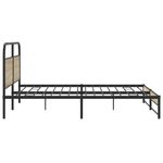 Casa si Gradina - Mobilier - Paturi si accesorii - Paturi - Cadru de pat metalic fara saltea, stejar fumuriu, 193x203 cm - Infinity.ro