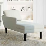 Casa si Gradina - Mobilier - Scaune si fotolii - Fotolii - Sezlong cu perna si cotiera dreapta, gri deschis, catifea - Infinity.ro