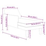 Casa si Gradina - Mobilier - Scaune si fotolii - Fotolii - Sezlong cu perna si cotiera dreapta, gri deschis, catifea - Infinity.ro