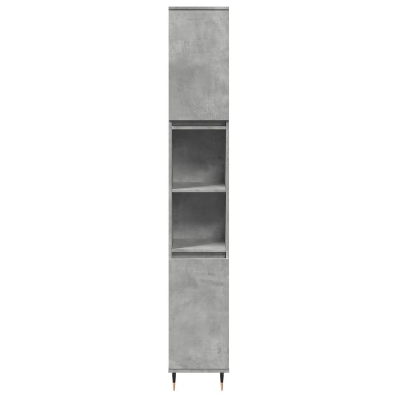 Casa si Gradina - Mobilier - Seturi de mobilier - Seturi baie - Dulap de baie, gri beton, 30x30x190 cm, lemn prelucrat - Infinity.ro