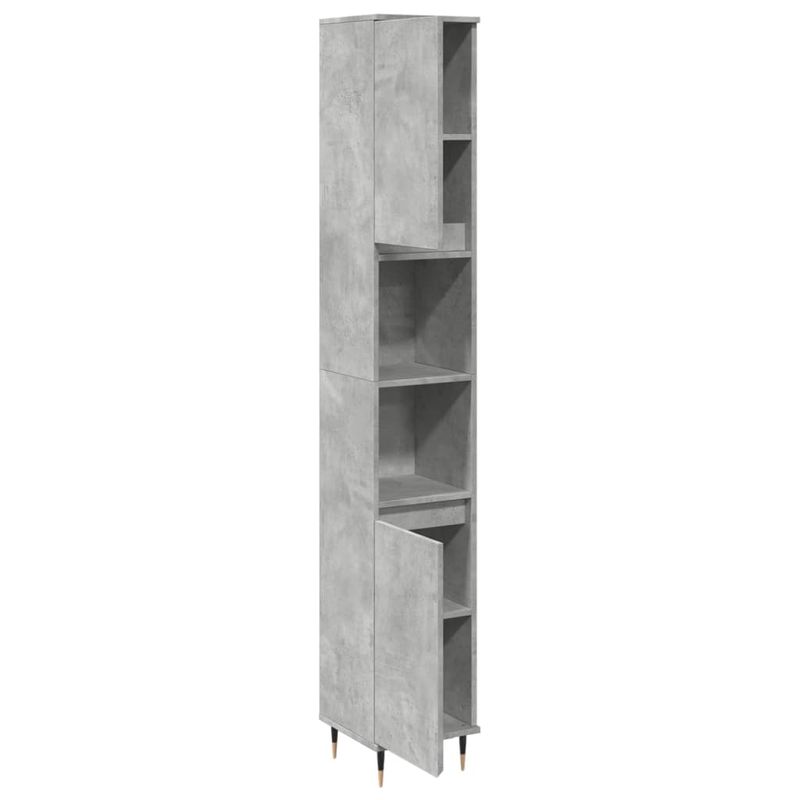 Casa si Gradina - Mobilier - Seturi de mobilier - Seturi baie - Dulap de baie, gri beton, 30x30x190 cm, lemn prelucrat - Infinity.ro