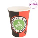 Casa si Gradina - Bucatarie si vesela - Cani si pahare - Cani si cesti - Cesti de cafea din hartie 1000 buc 12 oz 300 ml rosu si negru - Infinity.ro