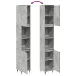 Casa si Gradina - Mobilier - Seturi de mobilier - Seturi baie - Dulap de baie, gri beton, 30x30x190 cm, lemn prelucrat - Infinity.ro