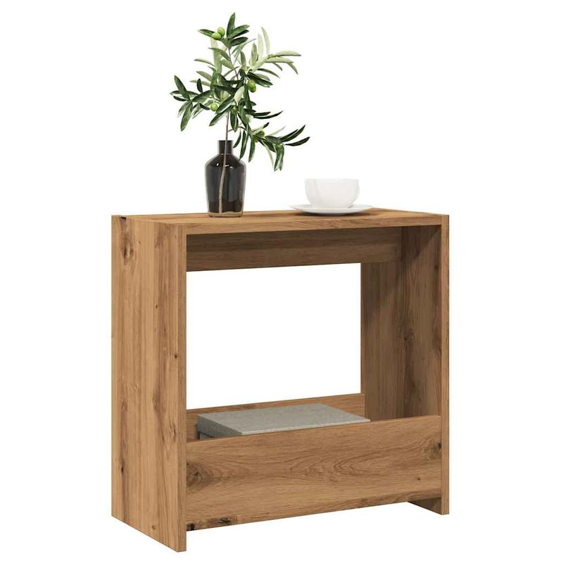Casa si Gradina - Mobilier - Mese si birouri - Mese living - Masa laterala, stejar artizanal,50x26x50 cm, lemn prelucrat - Infinity.ro