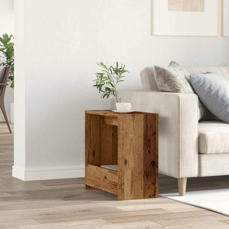 Casa si Gradina - Mobilier - Mese si birouri - Mese living - Masa laterala, stejar artizanal,50x26x50 cm, lemn prelucrat - Infinity.ro