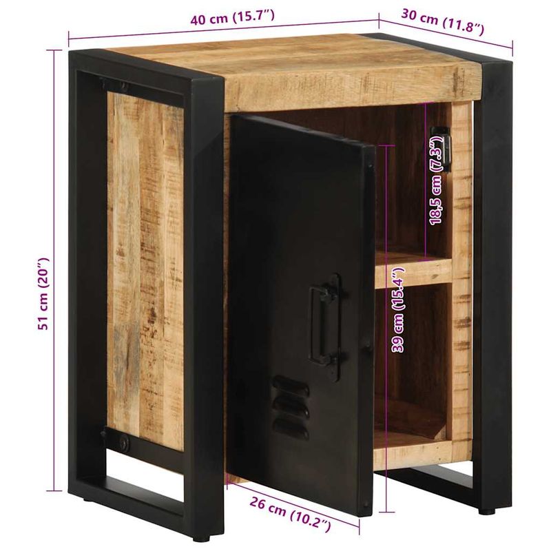 Casa si Gradina - Mobilier - Comode si corpuri - Noptiere - Noptiera 40x30x51 cm lemn masiv de mango - Infinity.ro