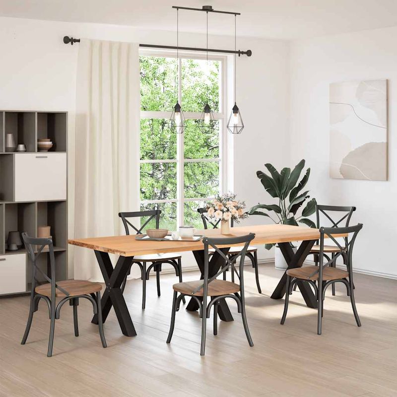 Casa si Gradina - Mobilier - Feronerie si accesorii mobila - Picioare pentru masa in forma X, 3 buc negru 80x(72-73) cm Otel - Infinity.ro