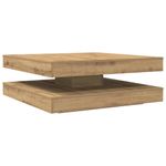 Casa si Gradina - Mobilier - Mese si birouri - Masute de cafea - Masuta cafea rotativa 360 grade, stejar artizanal 90x90x34,5 cm - Infinity.ro