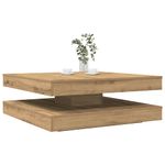 Casa si Gradina - Mobilier - Mese si birouri - Masute de cafea - Masuta cafea rotativa 360 grade, stejar artizanal 90x90x34,5 cm - Infinity.ro