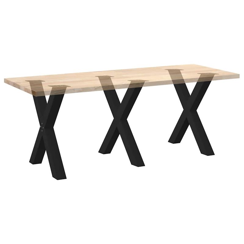 Casa si Gradina - Mobilier - Feronerie si accesorii mobila - Picioare pentru masa in forma X, 3 buc negru 80x(72-73) cm Otel - Infinity.ro